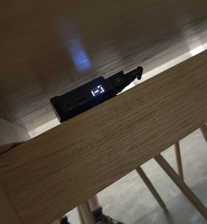 Device under table